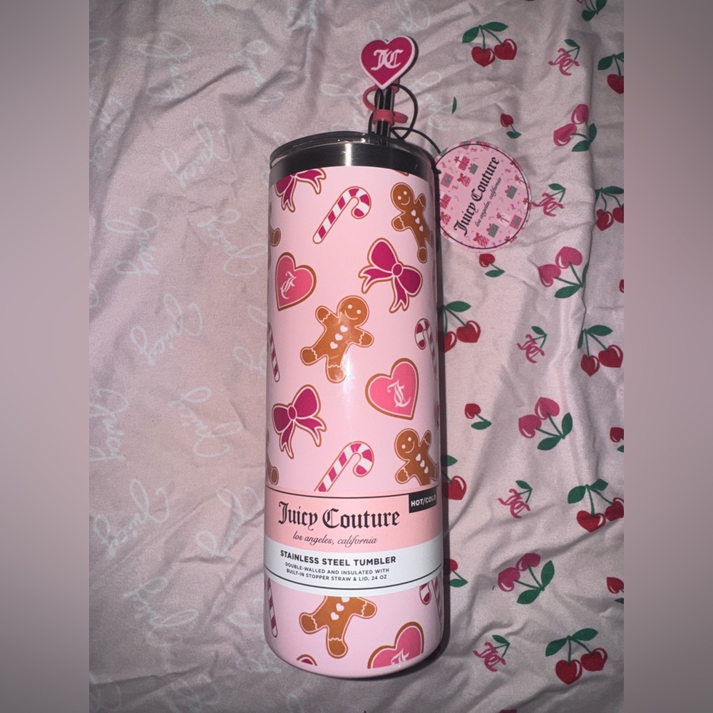 Juicy Couture Christmas Stainless Steel Tumbler 24oz